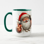 Kerstman breekt uit mok (Links)