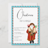 Kerstman brengt de drank kerst kaart (Voorkant)