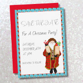 Kerstman brengt de drank kerst save the date