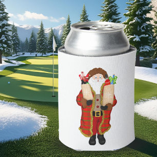 Kerstman brengt de drank Kerstmis  Blikjeskoeler