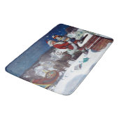 Kerstman brengt een lading boeken door Wyeth Badmat (Gekanteld)