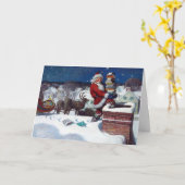 Kerstman brengt een lading boeken kaart (Gele Bloem)