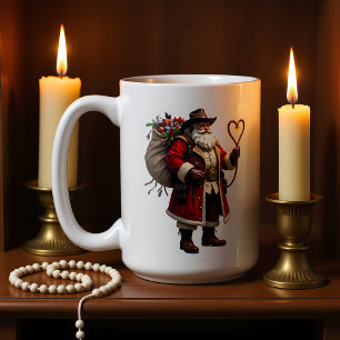 Kerstman brengt hart met touw koffiemok