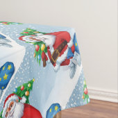 Kerstman brengt Kerstpatroon Tafelkleed (Voorbeeld)