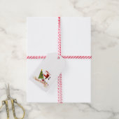 Kerstman brengt kerstvreugde! cadeaulabel (Met Touw)