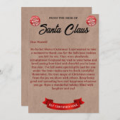 Kerstman Brief Feestdagenkaart (Voorkant / Achterkant)