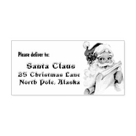 Kerstman Brief, Lever a.u.b. aan, Noordpool Rubberstempel