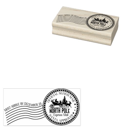 Kerstman brief Noordpool Express Mail Rubberstempel (Gestempeld)