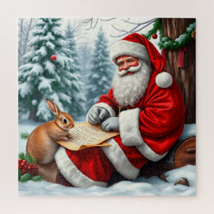 Kerstman Brief Scène voor Gezellige Kerst Familie  Legpuzzel