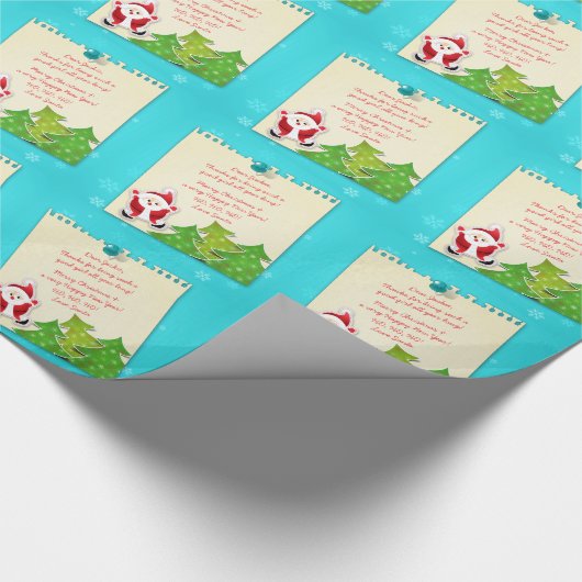 Kerstman Brief van de Kerstman Cadeaupapier (Hoek)