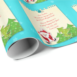 Kerstman Brief van de Kerstman Cadeaupapier