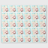 Kerstman Brief van de Kerstman Cadeaupapier (Vlak)