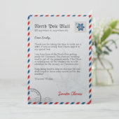 Kerstman Brief van de Noordpool Gepersonaliseerd Kaart (Staand voorkant)