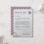 Kerstman Brief van de Noordpool Gepersonaliseerd Kaart (Voorkant / Achterkant in situ)