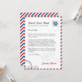 Kerstman Brief van Noordpool Gepersonaliseerd Kaart (Voorkant / Achterkant in situ)