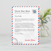 Kerstman Brief van Noordpool Gepersonaliseerd Kaart (Staand voorkant)