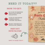 Kerstman Brief van Sinterklaas Vintage Printbaar