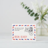 KERSTMAN BRIEFJE POLE EXPRESS MAIL INFORMATIEKAARTJE (Staand voorkant)