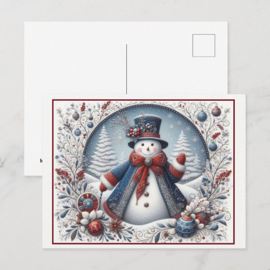 Kerstman Briefkaart (Voorkant / Achterkant)