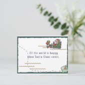 kerstman briefkaart (Staand voorkant)