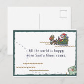 kerstman briefkaart (Voorkant / Achterkant)