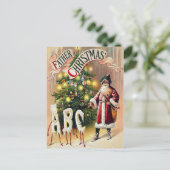 kerstman briefkaart (Staand voorkant)