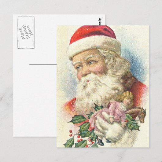  kerstman briefkaart (Voorkant / Achterkant)