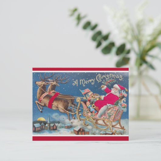  kerstman briefkaart (Staand voorkant)