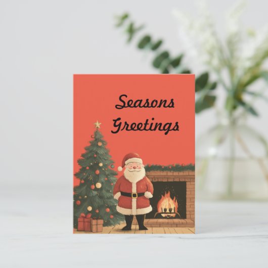 kerstman briefkaart (Staand voorkant)