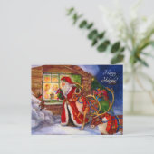 Kerstman Briefkaart (Staand voorkant)