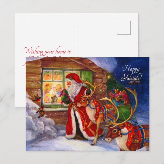 Kerstman Briefkaart (Voorkant / Achterkant)