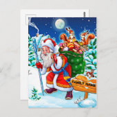  kerstman briefkaart (Voorkant / Achterkant)