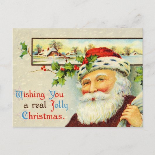  Kerstman Briefkaart (Voorkant)