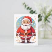 Kerstman Briefkaart (Staand voorkant)