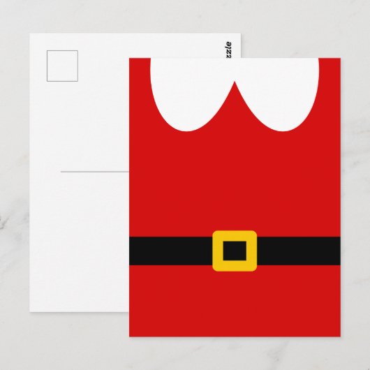 kerstman briefkaart (Voorkant / Achterkant)