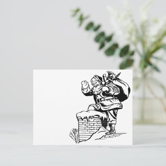  kerstman briefkaart (Staand voorkant)