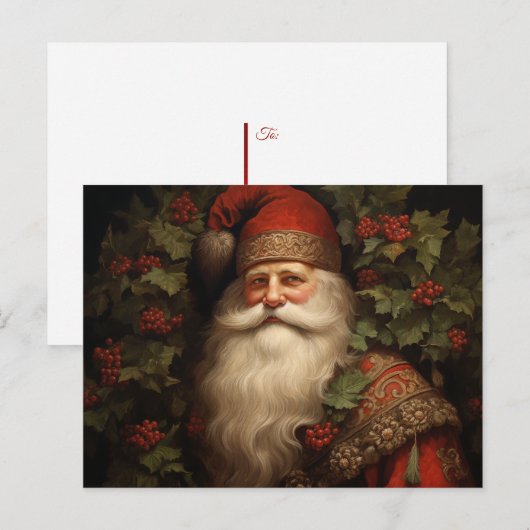  kerstman briefkaart (Voorkant / Achterkant)