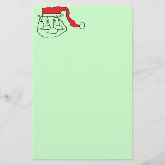 kerstman briefpapier (Voorkant)