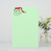 kerstman briefpapier (Staand voorkant)