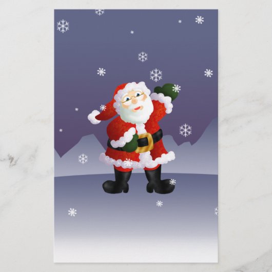 Kerstman Briefpapier (Voorkant)