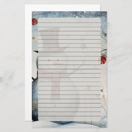 Kerstman Briefpapier (Voorkant / Achterkant)