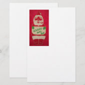  kerstman briefpapier (Voorkant / Achterkant)
