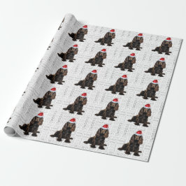 Kerstman Bruin Cocker Spaniel Vakantiehond Cadeaupapier