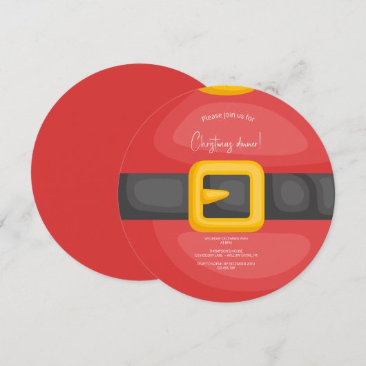 Kerstman buik kerst kaart (Voorkant / Achterkant)