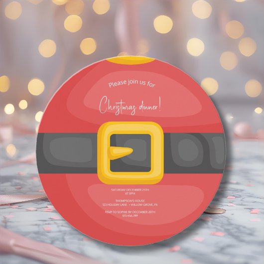 Kerstman buik kerst kaart