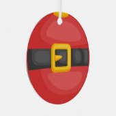 Kerstman buik kerst metalen ornament (Voorkant Rechts)
