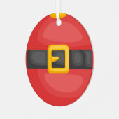 Kerstman buik kerst metalen ornament (Voorkant links)