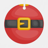 Kerstman buik kerst metalen ornament (Voorkant)