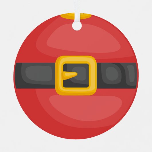 Kerstman buik kerst metalen ornament (Voorkant)