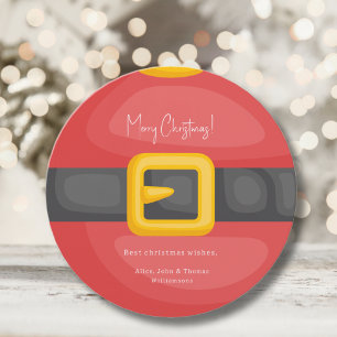 Kerstman buik kerstkaart kaart